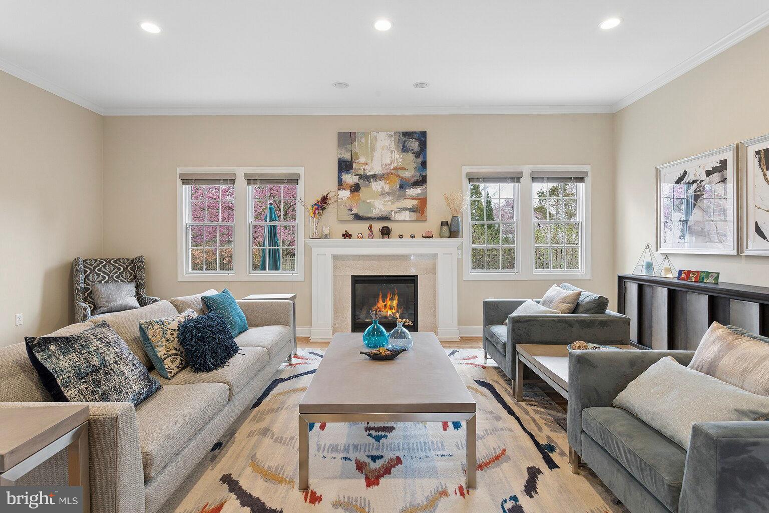 29 Dempsey Avenue Princeton, NJ 08540 - Photo 20 of 58 a living room with furniture and a fireplace