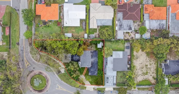 an aerial view of multiple house