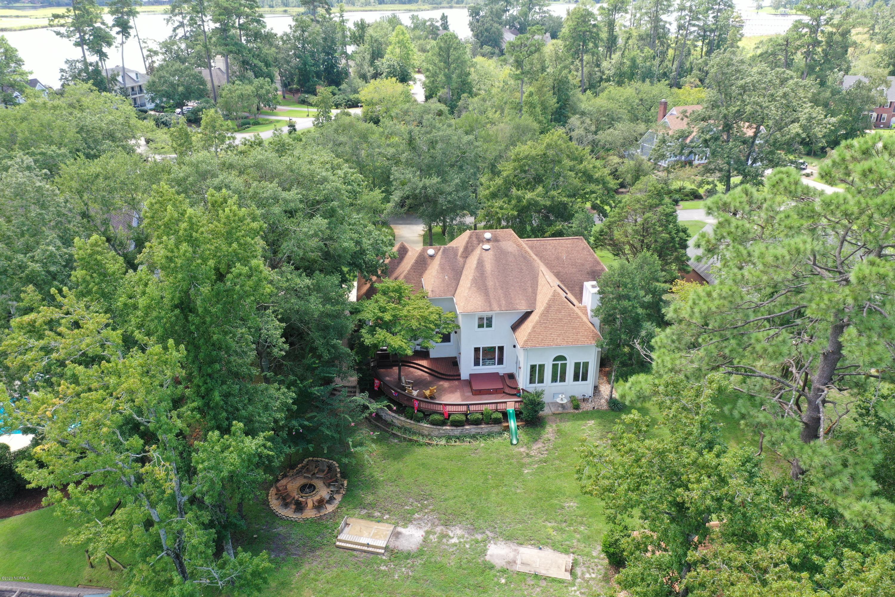 202 Castle Ridge Road New Bern, NC 28562 - Photo 66 of 72 Drone View Back of House