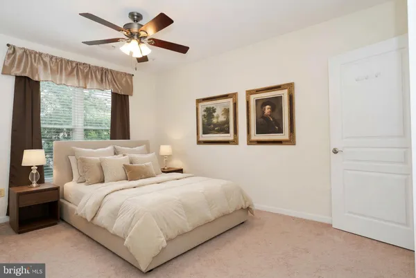 an empty room with closet area