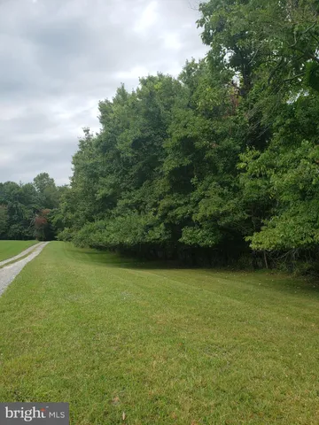 a view of a green yard with a house