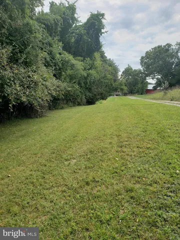 a view of yard with swimming pool and green space