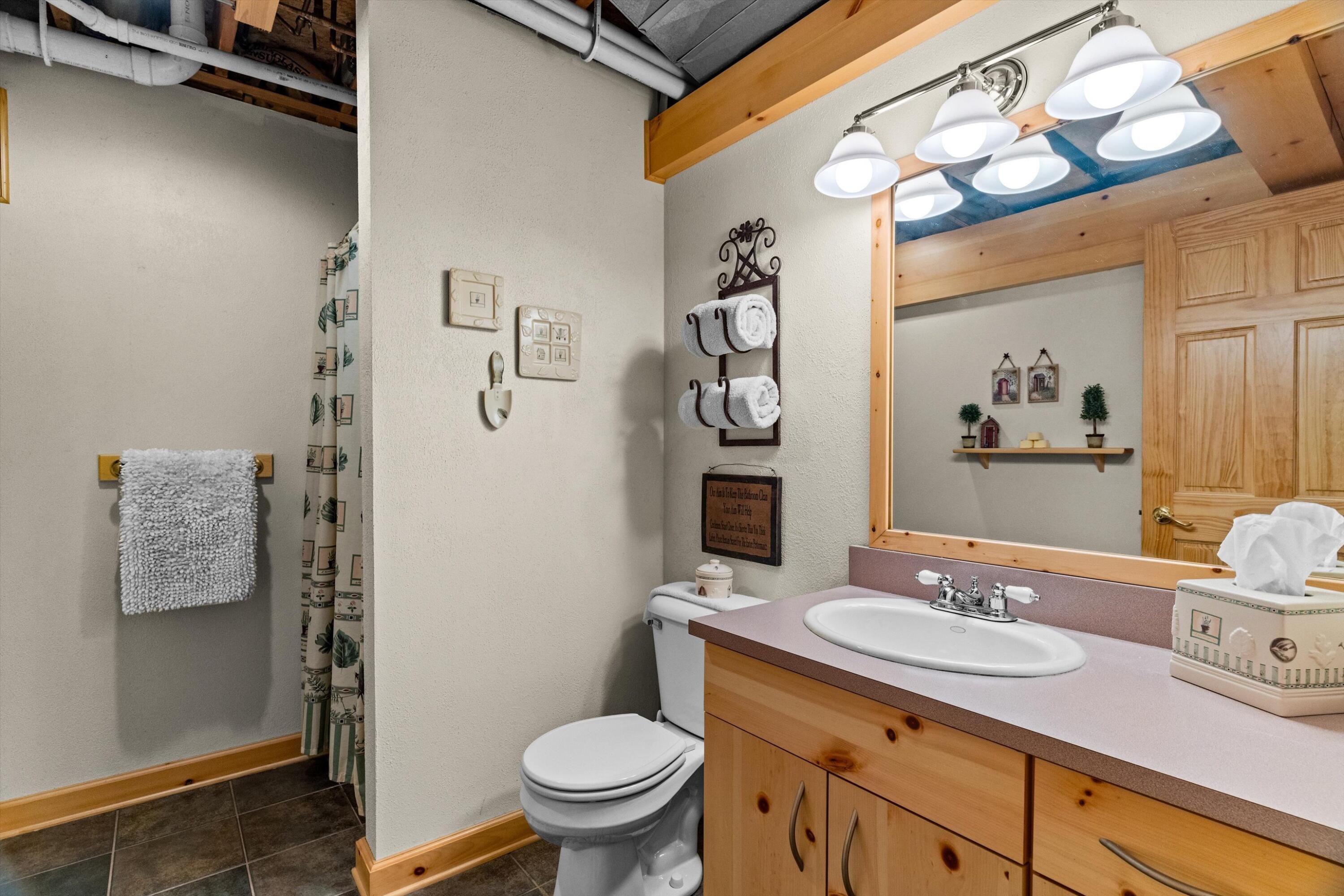 372 Yew Trail Rome, WI 54457 - Photo 33 of 39 Lower level bathroom with shower.