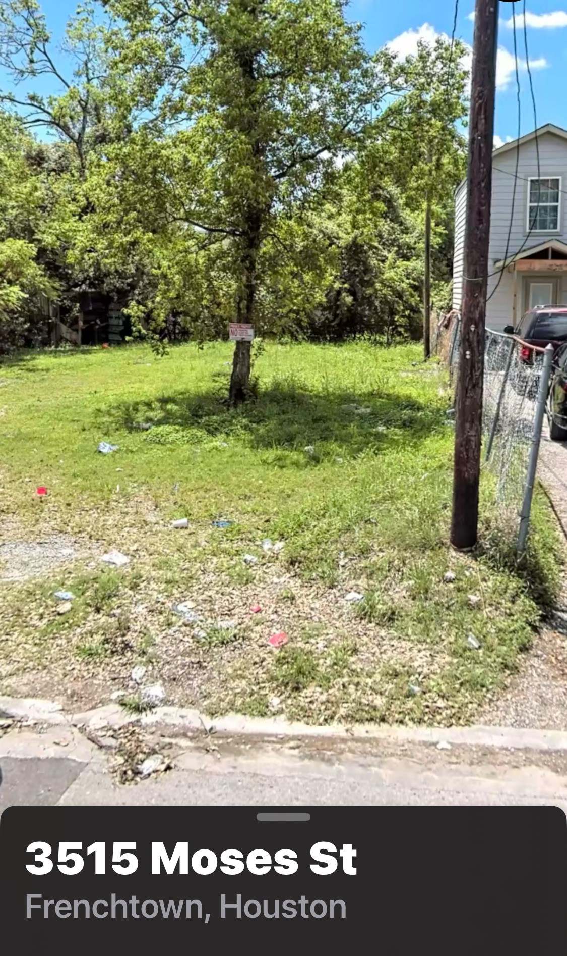 0 Moses Street Houston, TX 77020 - Photo 4 of 5 a view of a yard with an outdoor space