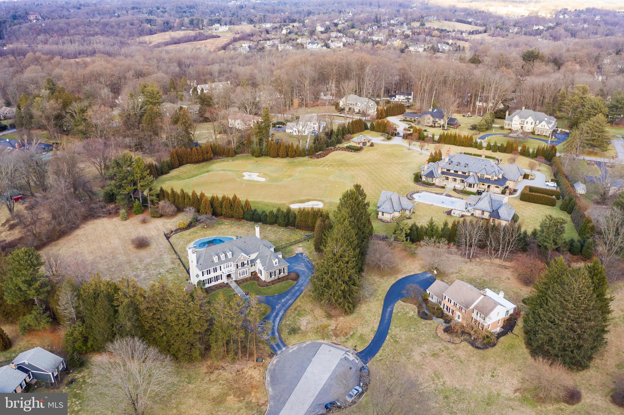 9 Plymouth Road Newtown Square, PA 19073 - Photo 28 of 28 Aerial of lot and Par 3 course it backs to