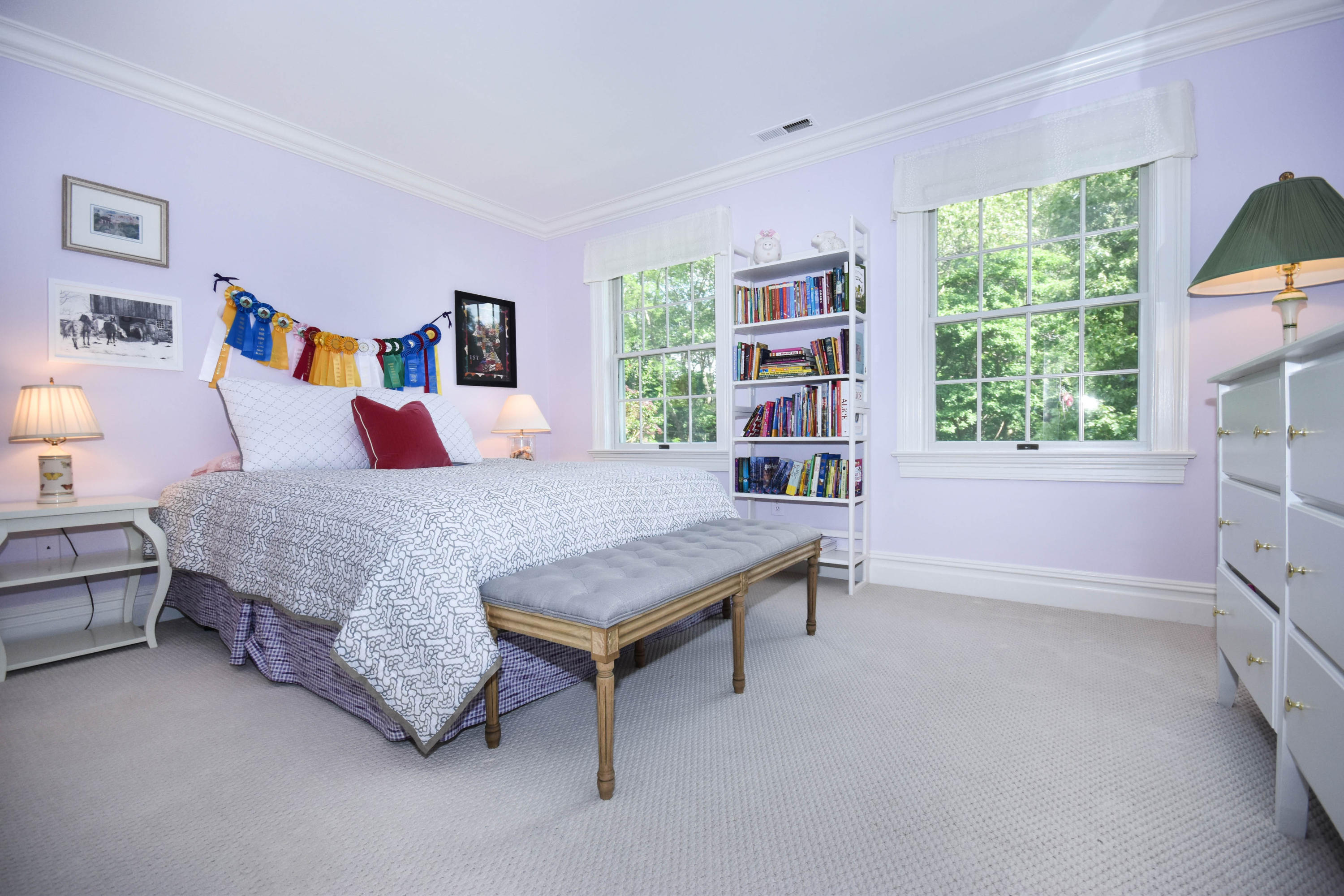 104 Jonathan Road New Canaan, CT 06840 - Photo 16 of 25 a bedroom with a bed and a dresser next to a window