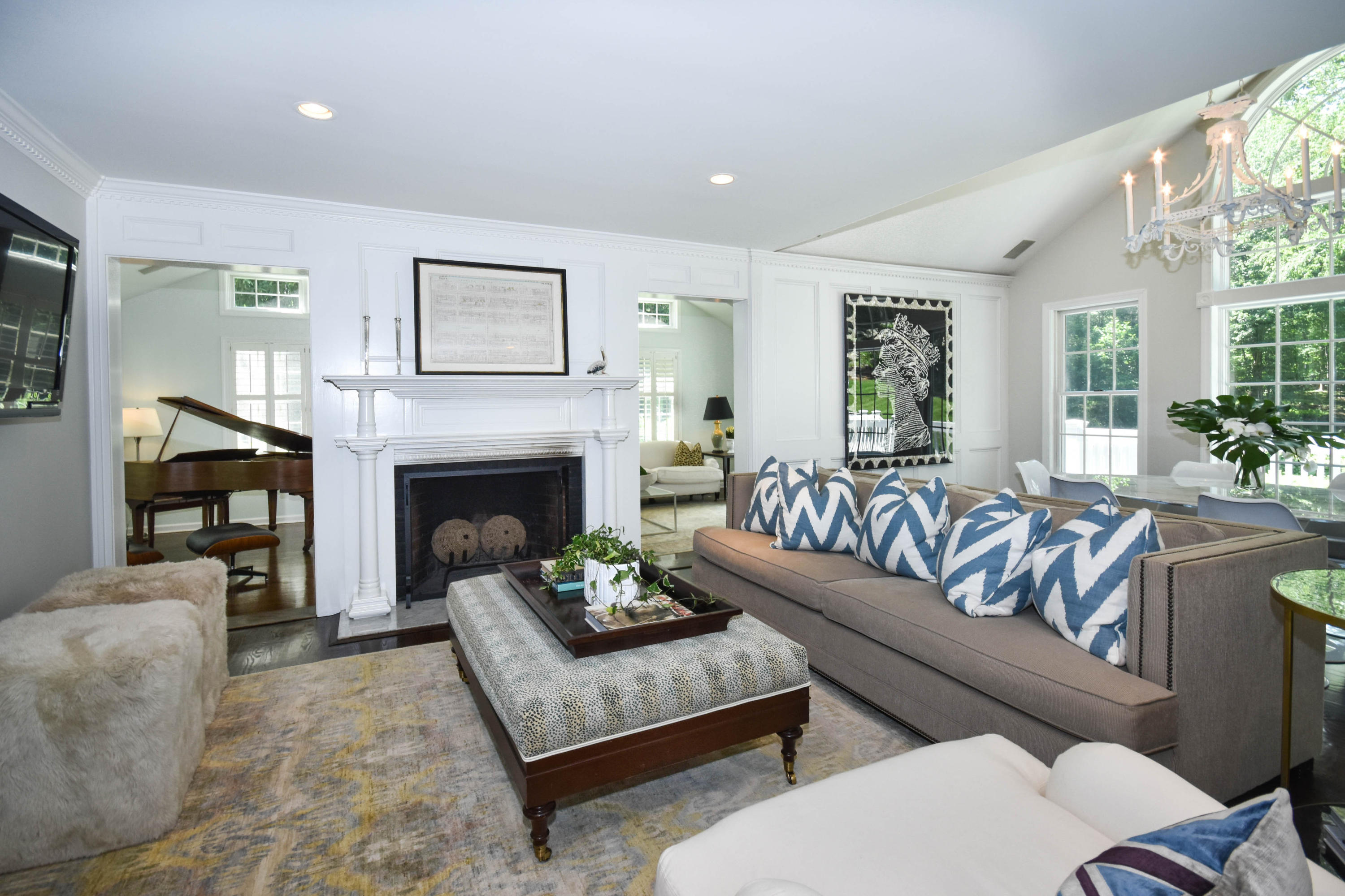 104 Jonathan Road New Canaan, CT 06840 - Photo 5 of 25 a living room with furniture and a fireplace