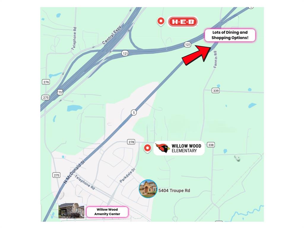 5404 Troupe Road McKinney, TX 75071 - Photo 40 of 40 The convenience of HEB, Buc-cees, Schools and Dining & Shopping