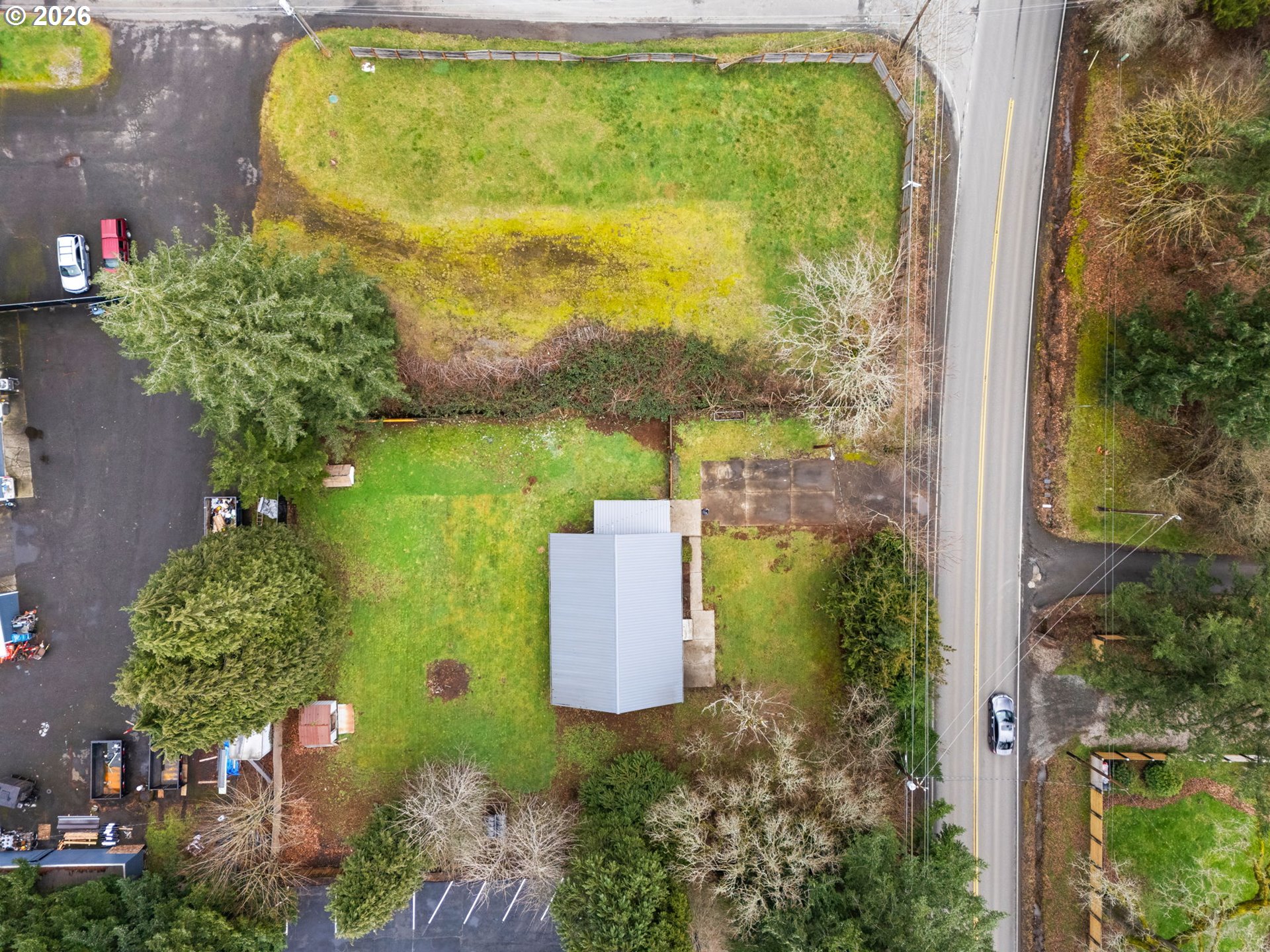 25106 Northeast 25th Street Camas, WA 98607 - Photo 37 of 47 an aerial view of residential house with outdoor space and swimming pool