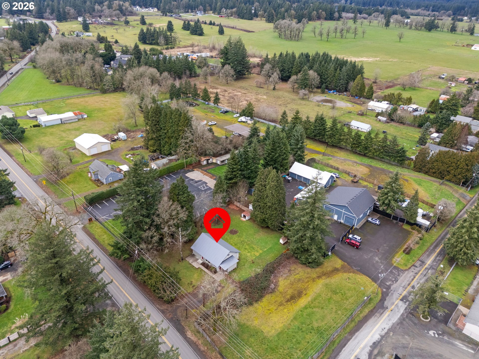 25106 Northeast 25th Street Camas, WA 98607 - Photo 42 of 47 an aerial view of a house with a yard