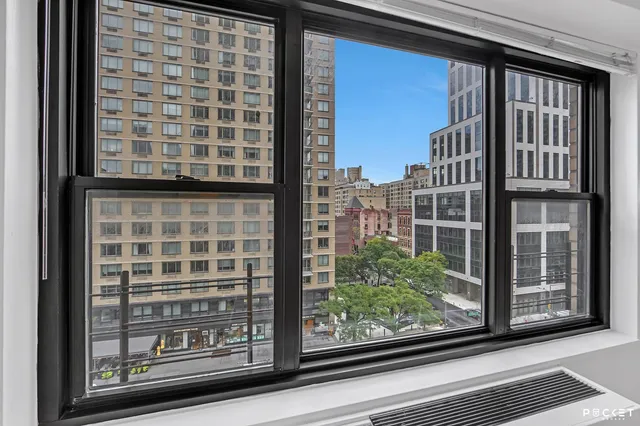 a view of a window in the balcony