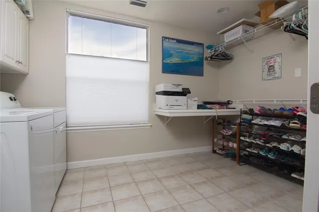 a room with storage and utility