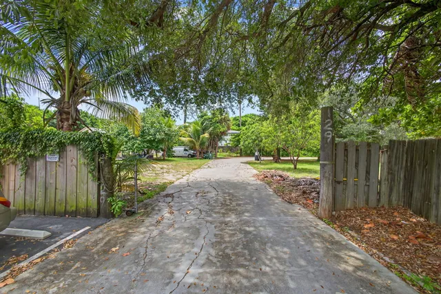 a view of backyard with green space