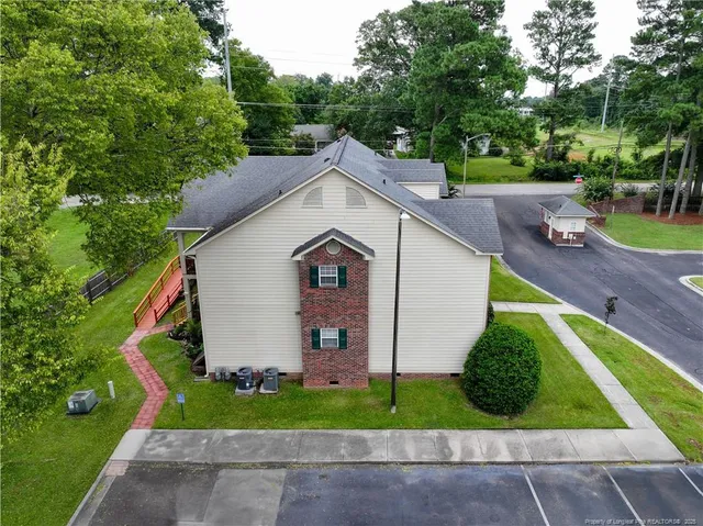 a aerial view of a house