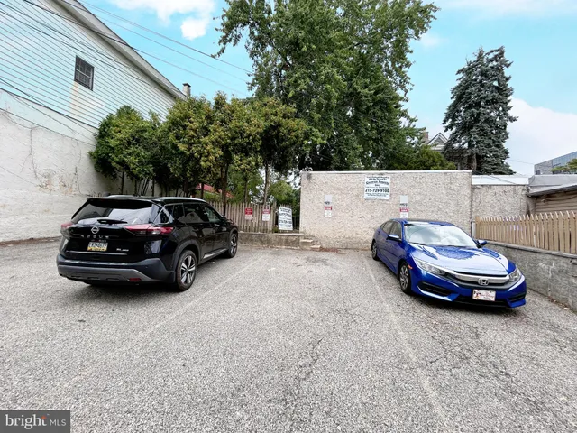 a view of a car in a parking lot