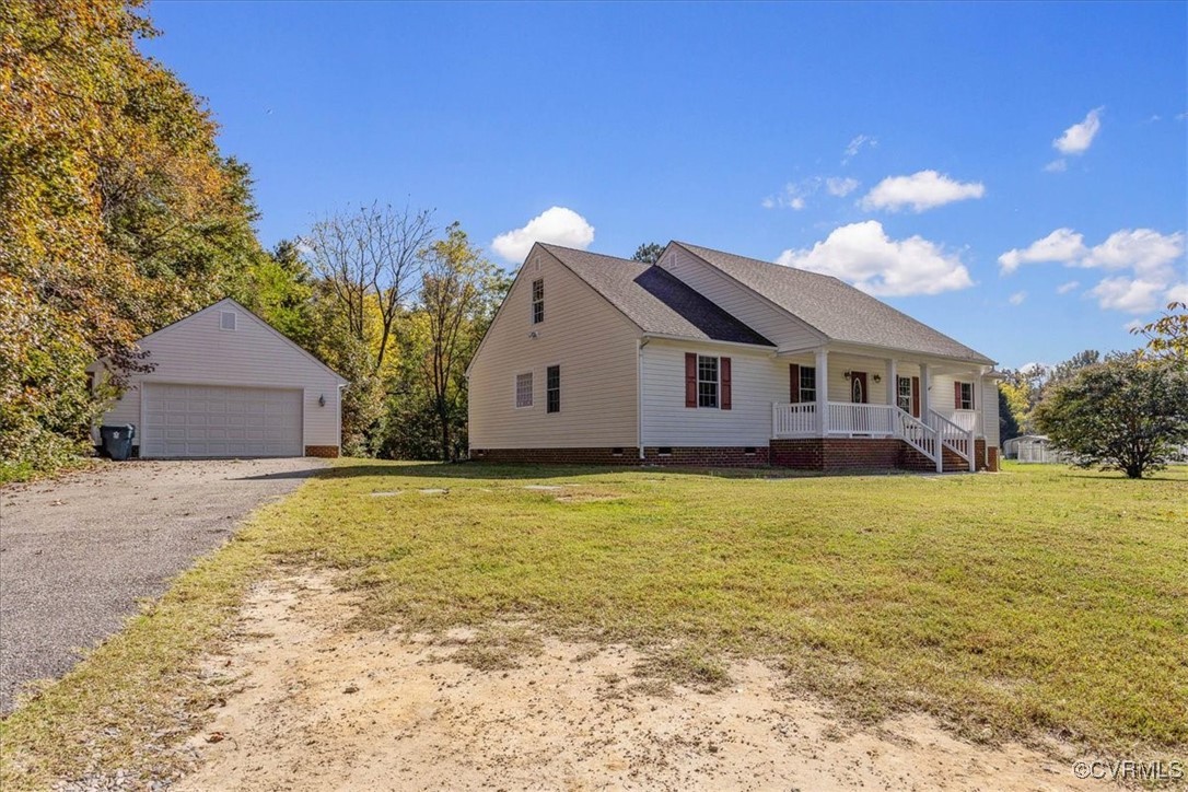 4713 Takach Road Prince George, VA 23875 - Photo 3 of 35 View of front of property featuring covered porch,