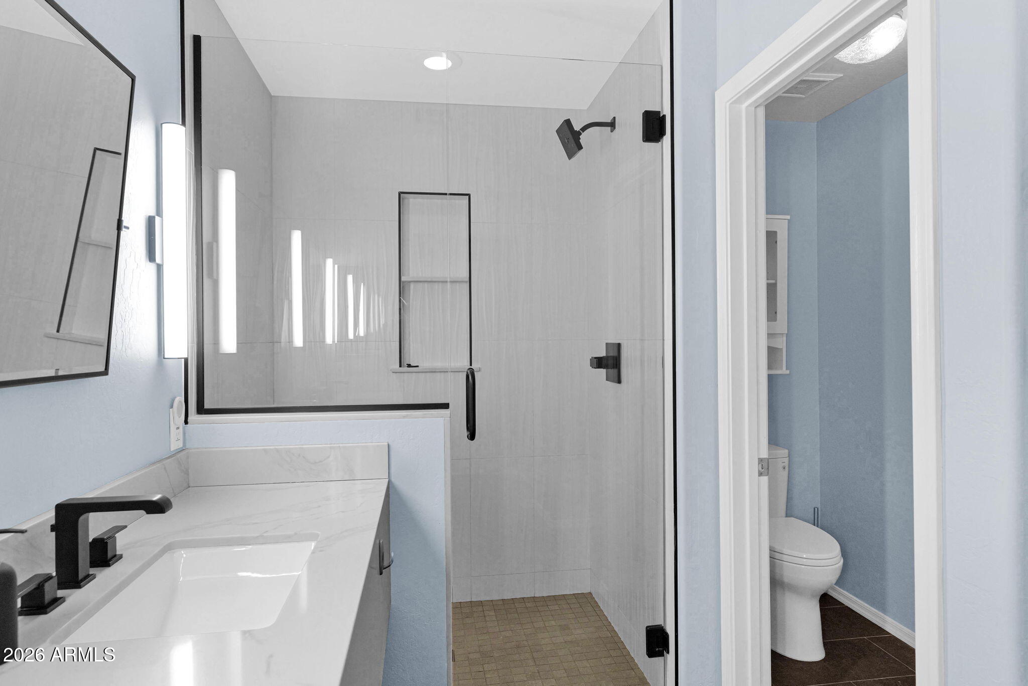 1024 East Frye Road, Unit 1092 Phoenix, AZ 85048 - Photo 20 of 35 a bathroom with a sink a toilet and shower