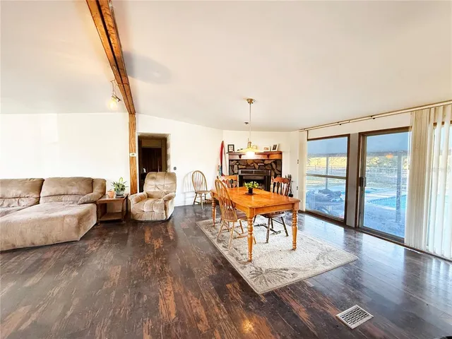 a view of outdoor space with seating area