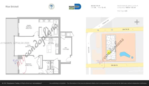 $1,375,000 | 88 Southwest 7th Street, Unit 4004, Miami, FL 33130