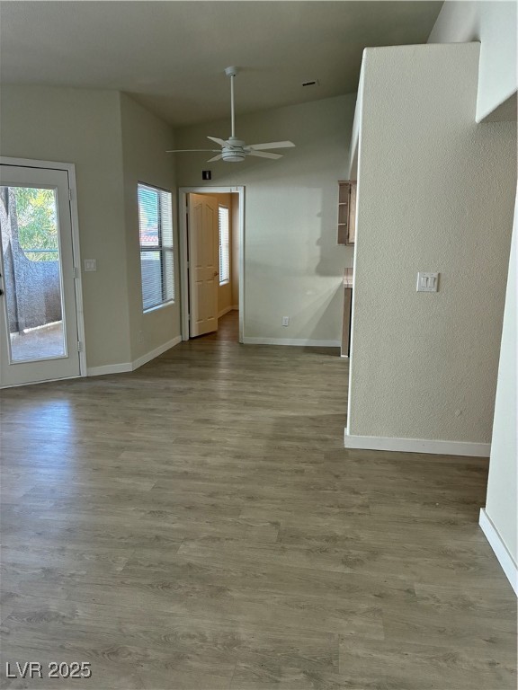 701 Capri Drive, Unit 5C Boulder City, NV 89005 - Photo 2 of 8 Spare room featuring wood finished floors and ceiling fan