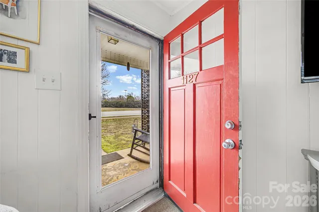 a view of front door