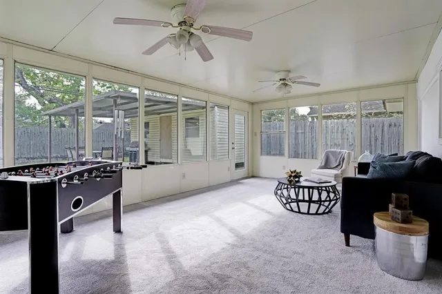 a room with furniture