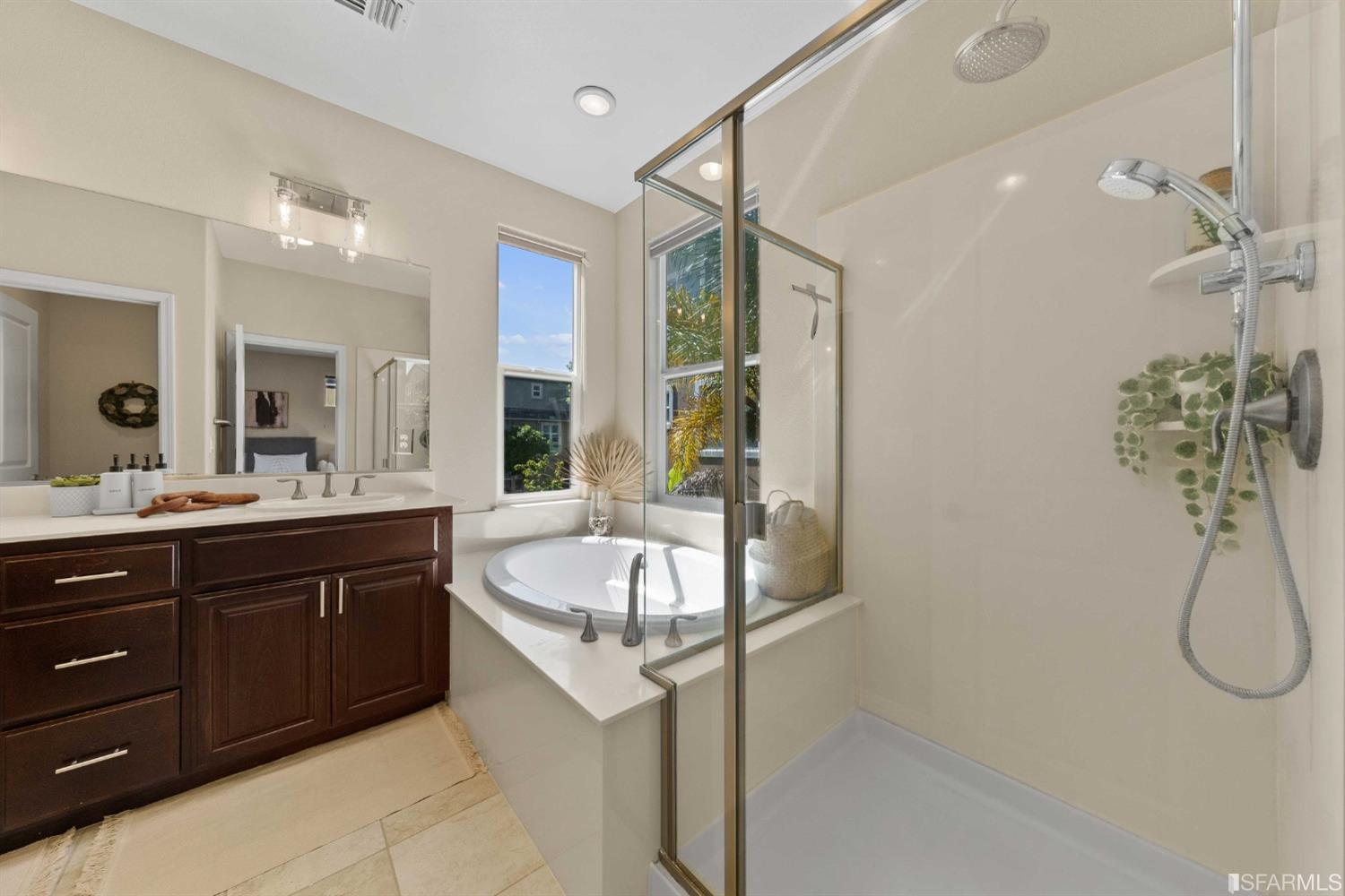 3547 Meyer Place Santa Clara, CA 95051 - Photo 12 of 34 a spacious bathroom with a sink and a mirror