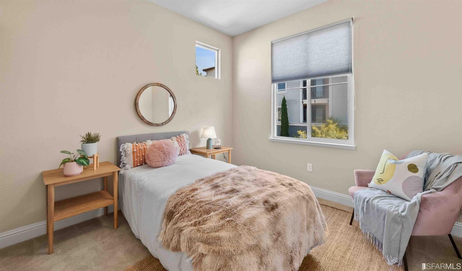 3547 Meyer Place Santa Clara, CA 95051 - Photo 25 of 34 a bedroom with a bed and wooden floor