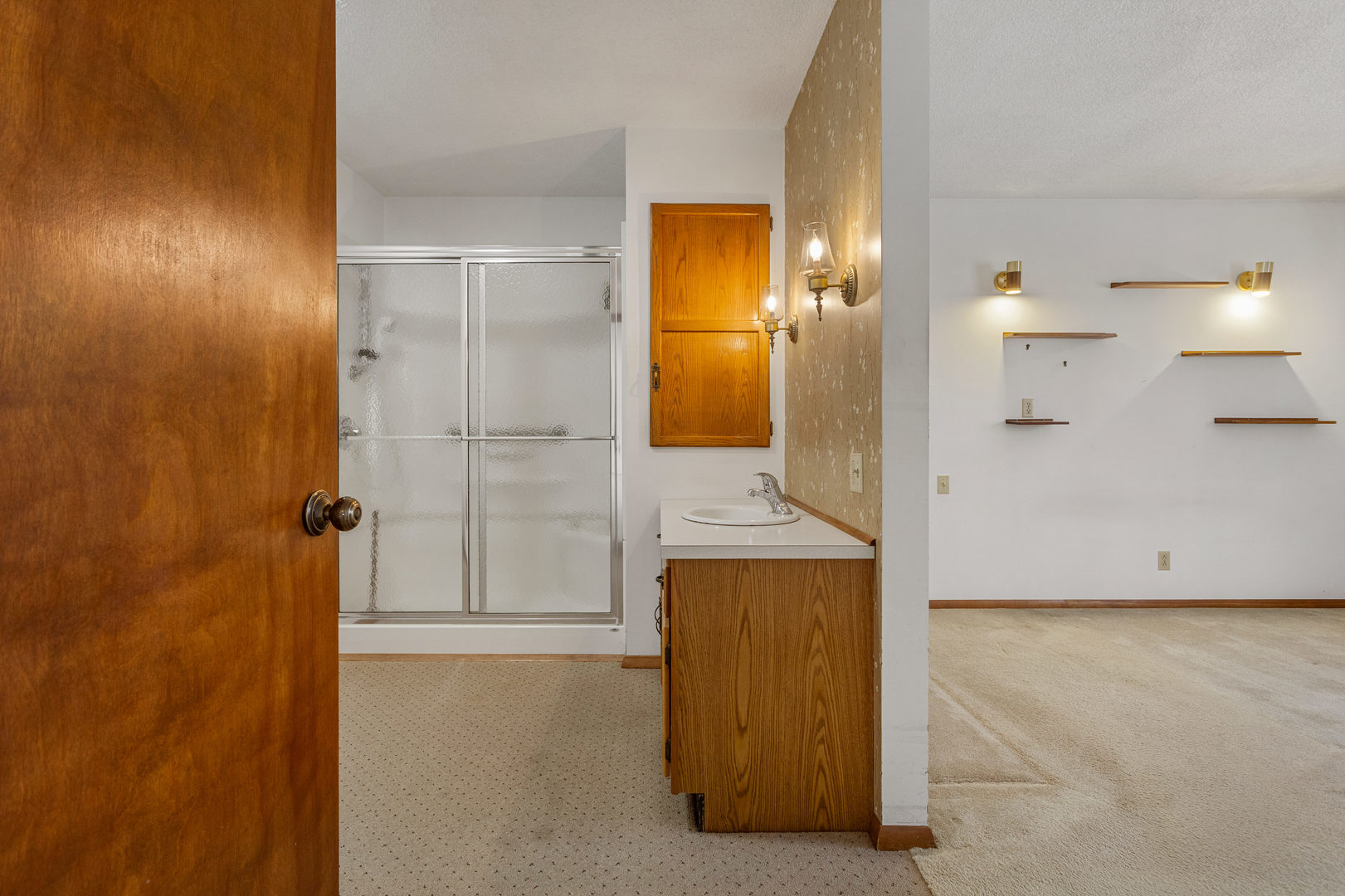 614 South Irving Street Monticello, IL 61856 - Photo 14 of 36 a view of a bathroom with a shower