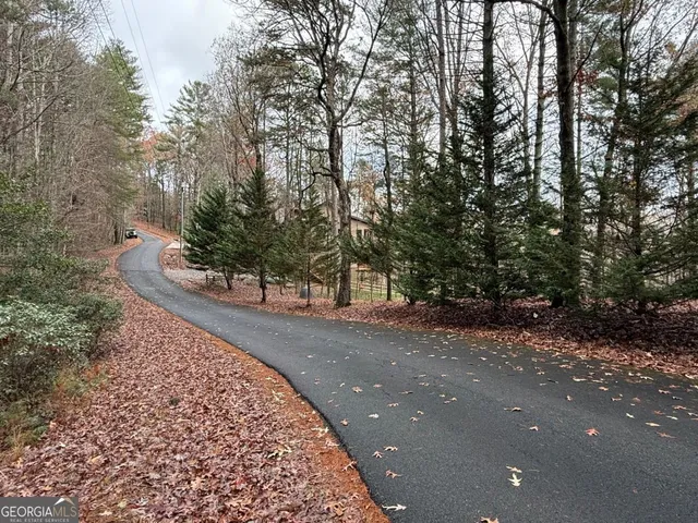 a view of a street with a trees