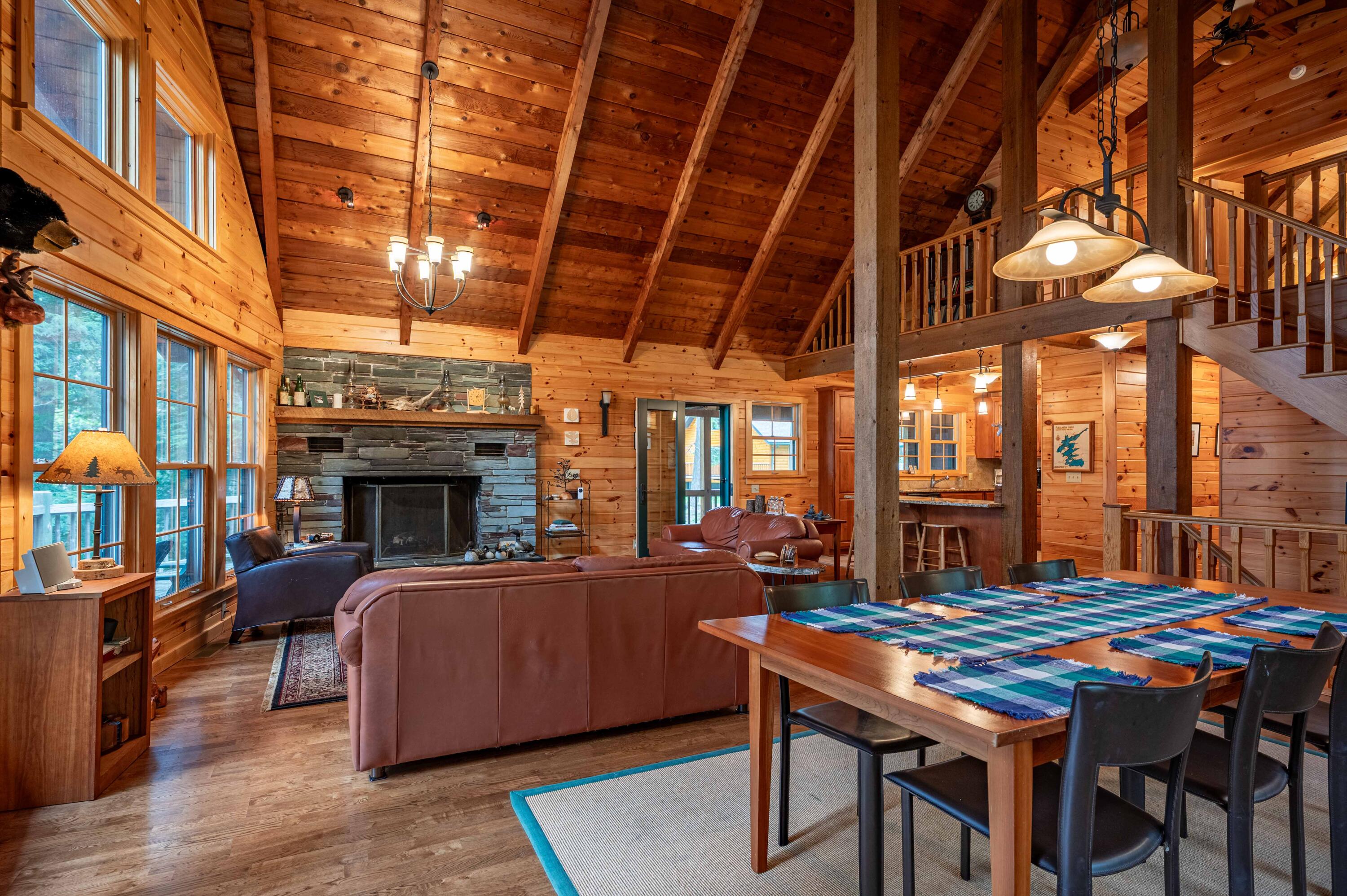 2525 North Point Road Raquette Lake, NY 13436 - Photo 24 of 48 Dining Room and Living Room