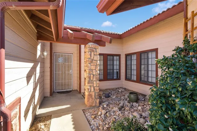 a view of an front door