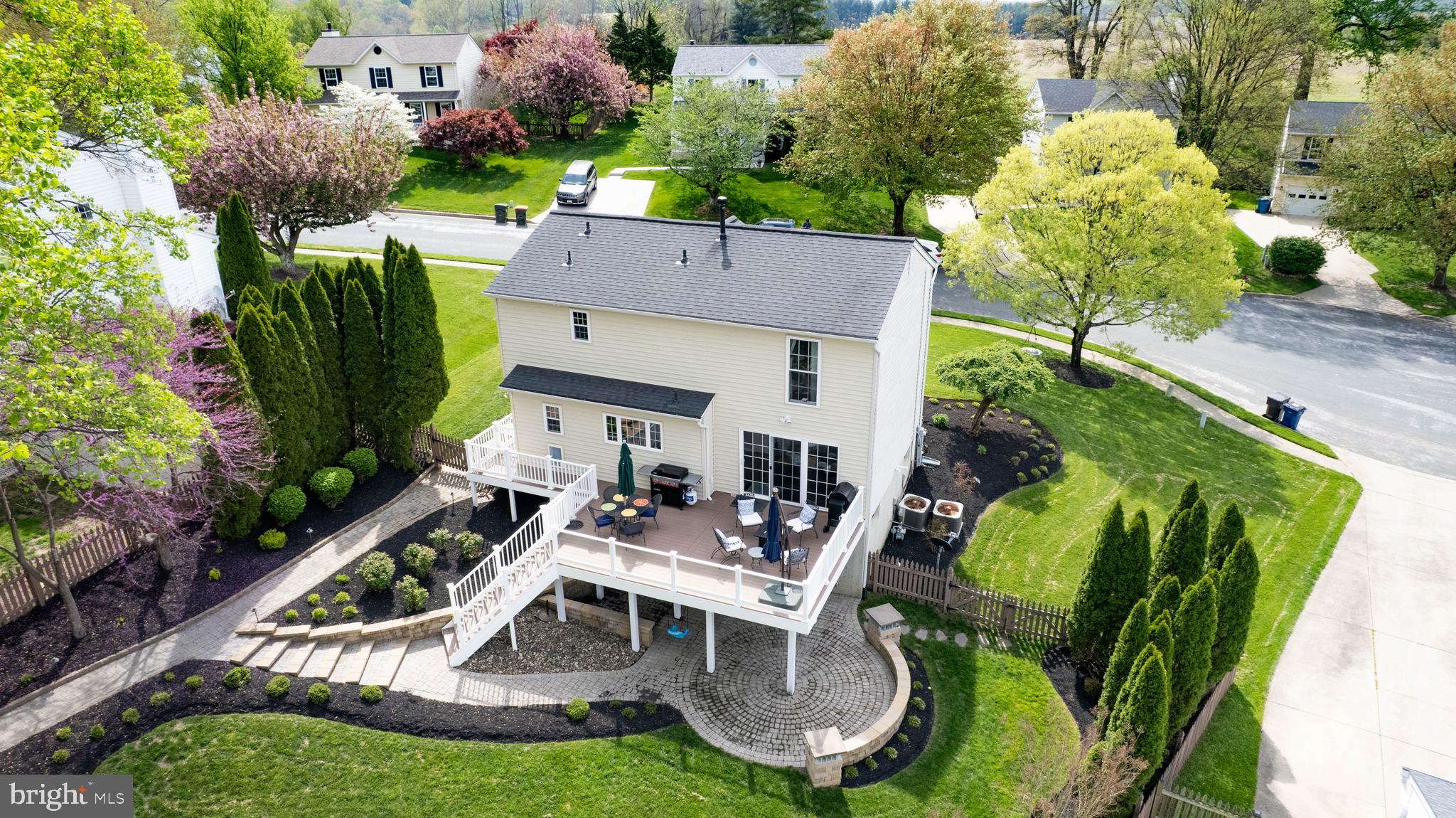 1346 Becket Road Eldersburg, MD 21784 - Photo 47 of 73 an aerial view of a house with outdoor space patio and mountain view