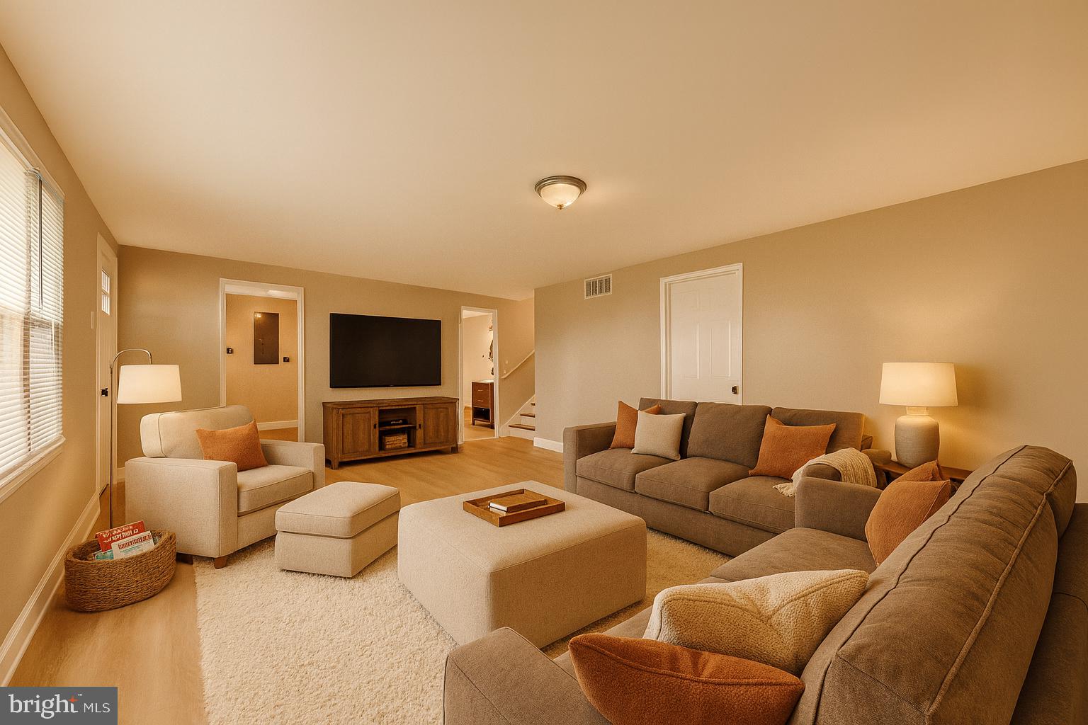 1538 Haddonfield-Berlin Road Cherry Hill, NJ 08003 - Photo 3 of 36 a living room with furniture a flat screen tv and a fireplace