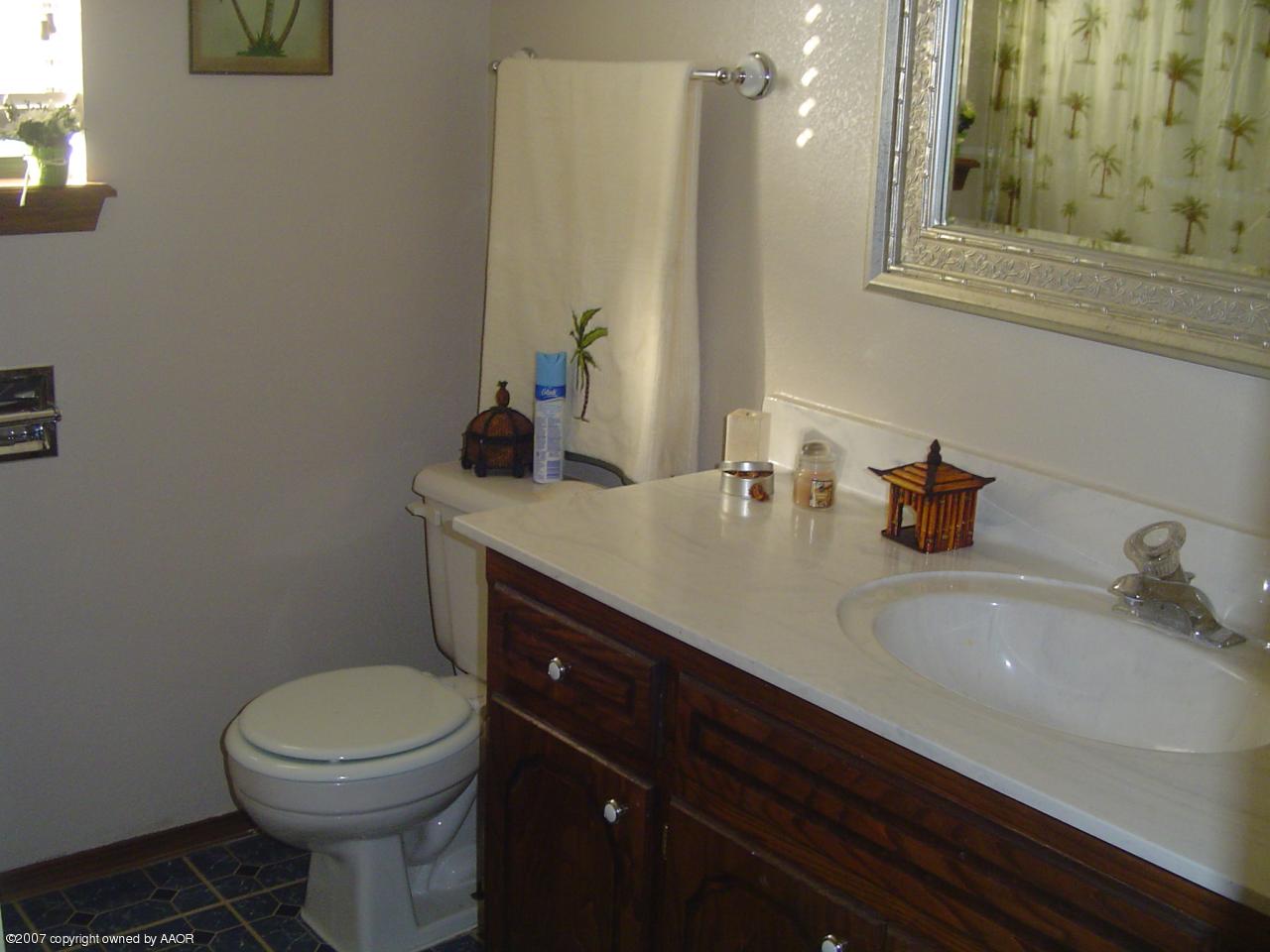 4202 Rondo Avenue Amarillo, TX 79110 - Photo 13 of 14 a bathroom with a sink a toilet and mirror