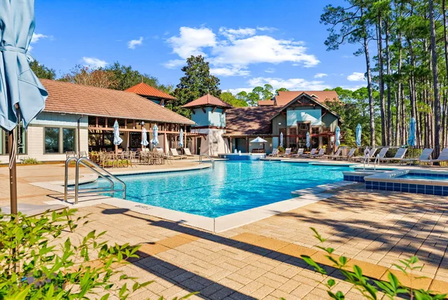 a front view of a house with swimming pool