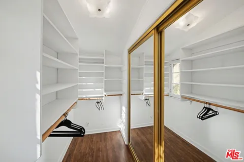 a living room with a couch and a potted plant