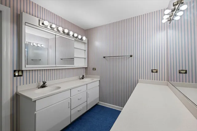 a view of a yard with mountain view