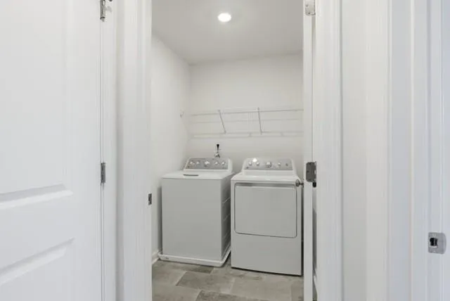 an empty room with closet area