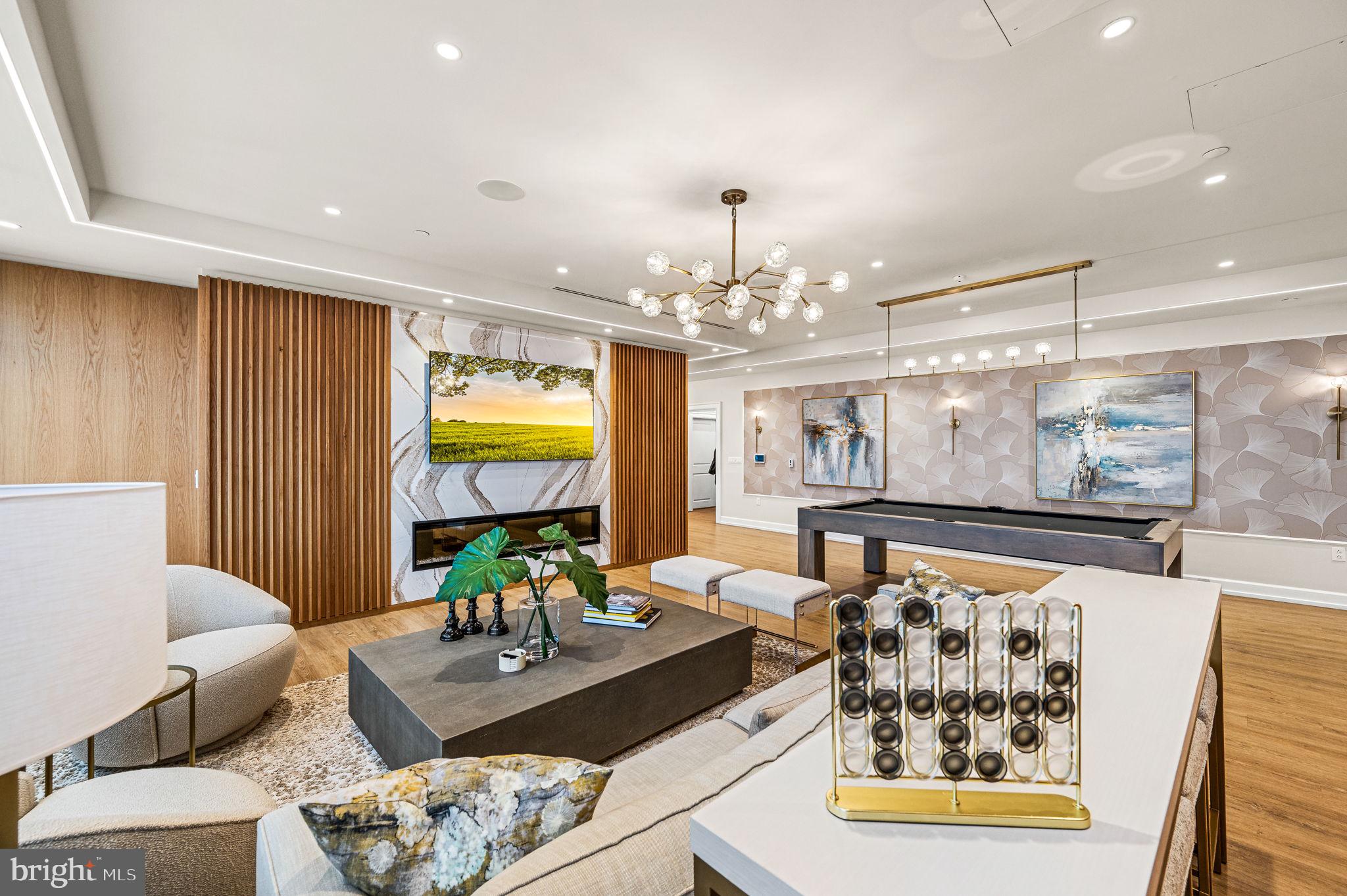 50 South 16th Street, Unit 5203 Philadelphia, PA 19103 - Photo 28 of 59 Amenities lounge with Fireplace