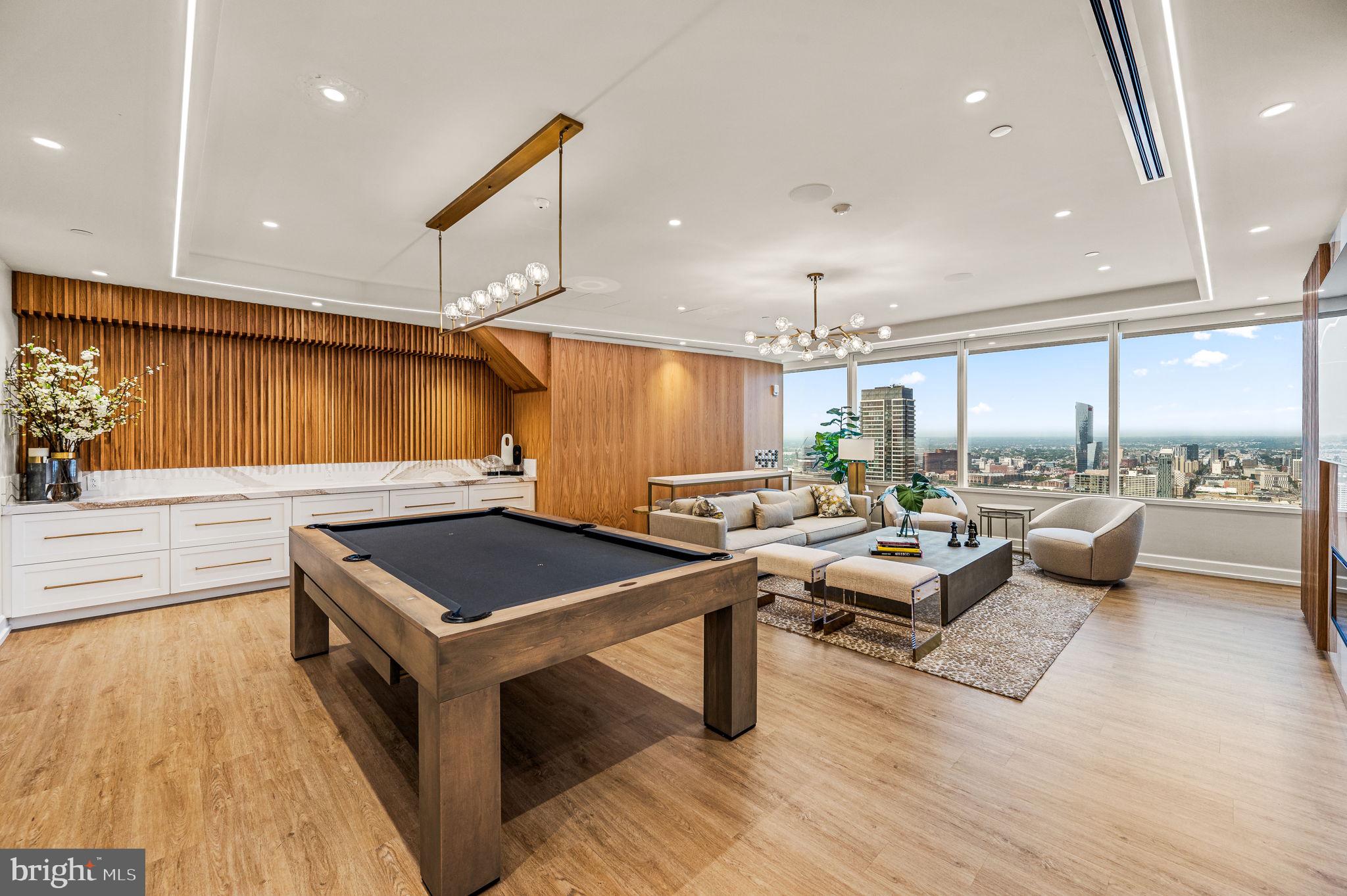 50 South 16th Street, Unit 5203 Philadelphia, PA 19103 - Photo 37 of 60 Amenities Lounge and Billiard Room