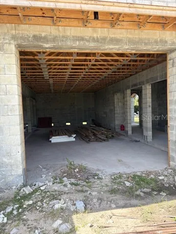 a swimming pool with a yard