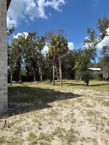 a view of balcony with lots of trees