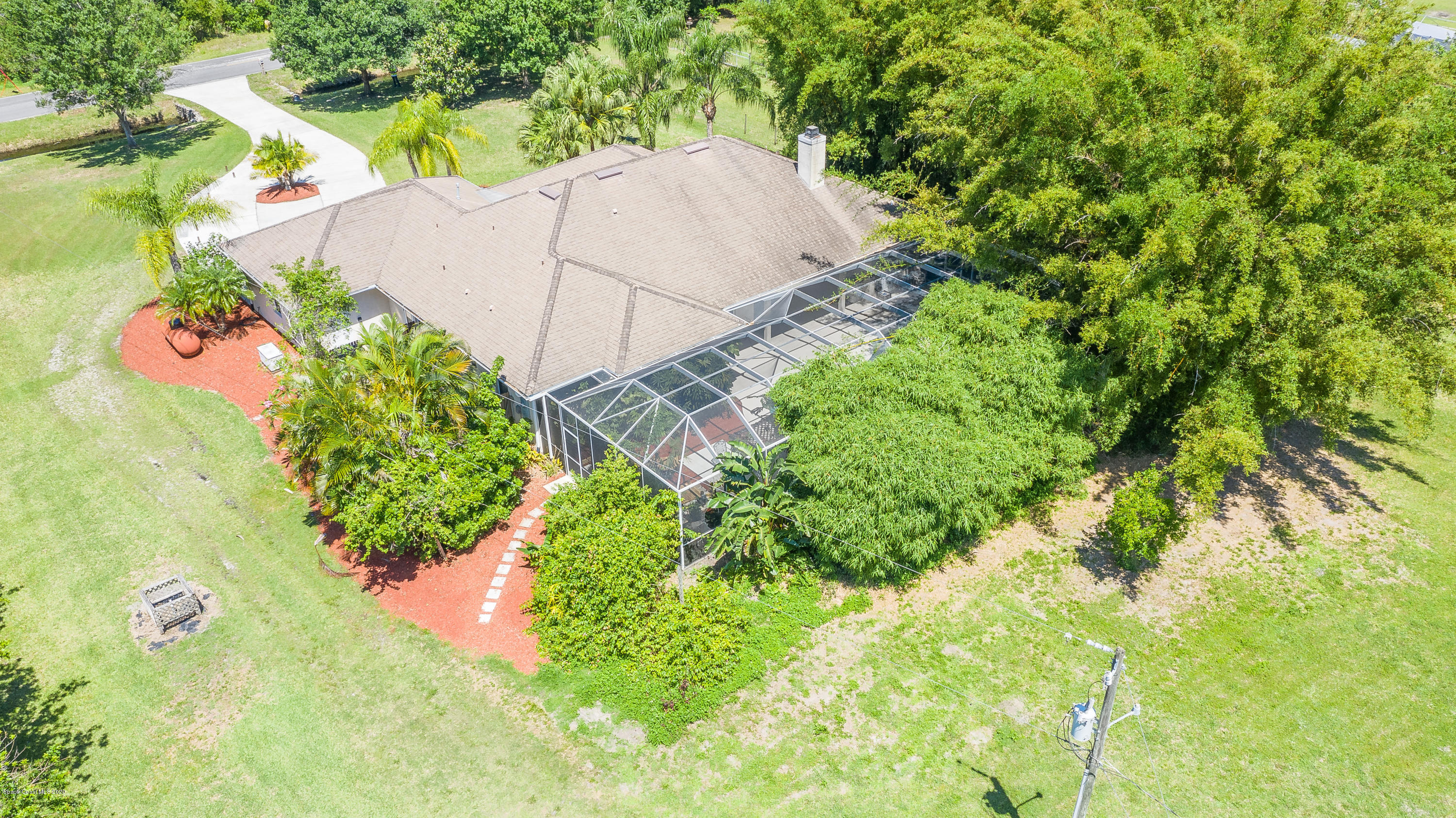 3135 Weber Road Malabar, FL 32950 - Photo 33 of 45 Aerial of Home