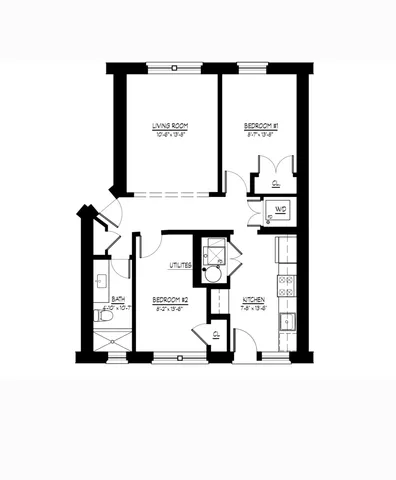 a picture of a bench in front of a building