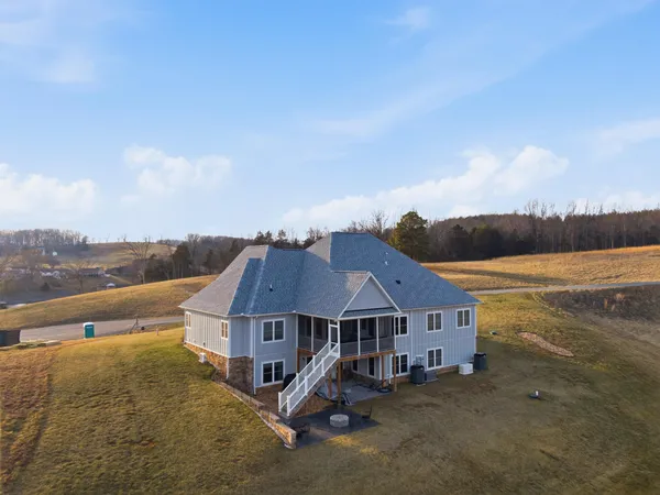 a view of a lake with a mountain