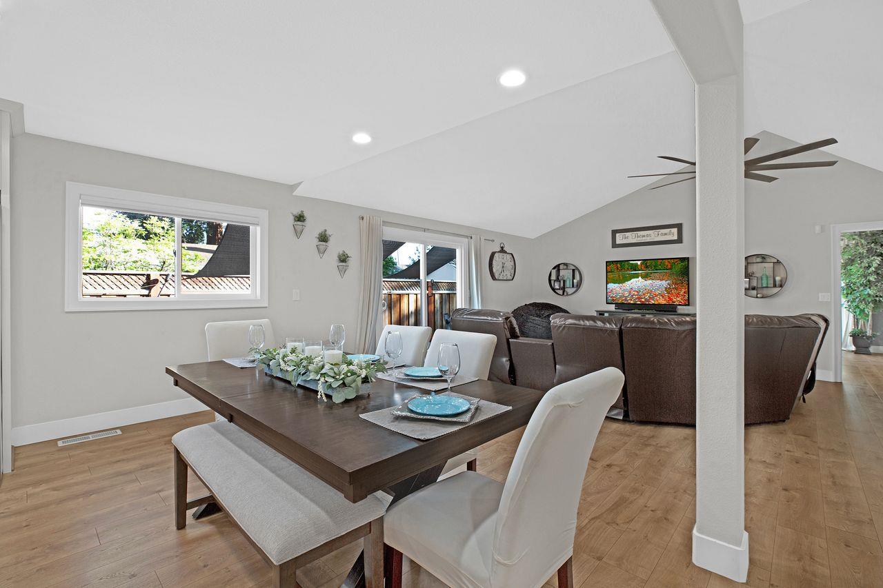 17745 Park Way Morgan Hill, CA 95037 - Photo 10 of 36 a view of a dining room with furniture and wooden floor