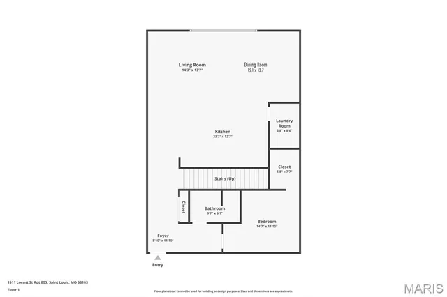 $220,000 | 1511 Locust Street, Unit 805, St. Louis, MO 63103