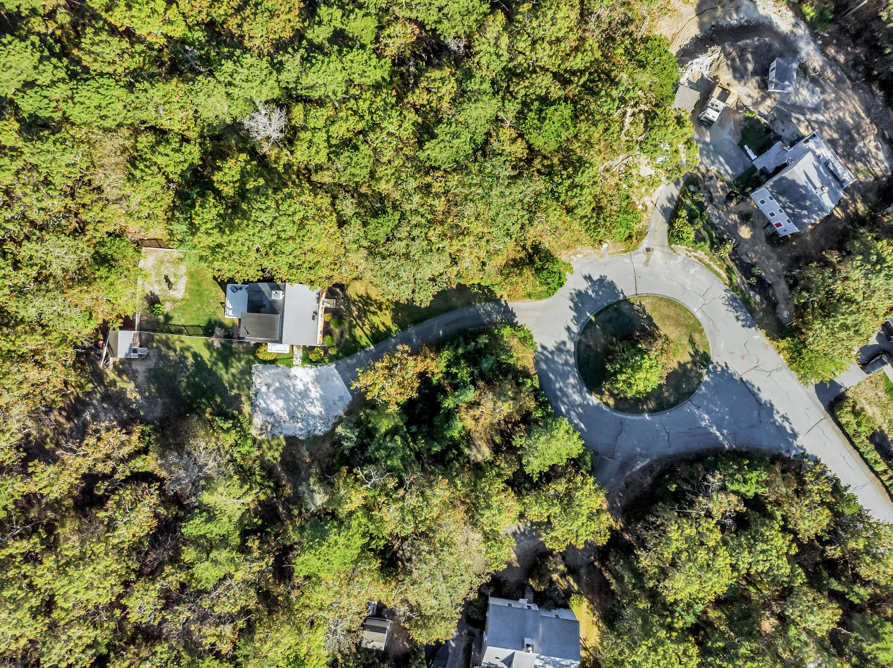 76 Trout Brook Road Mashpee, MA 02649 - Photo 32 of 43 an aerial view of residential house with outdoor space and trees all around