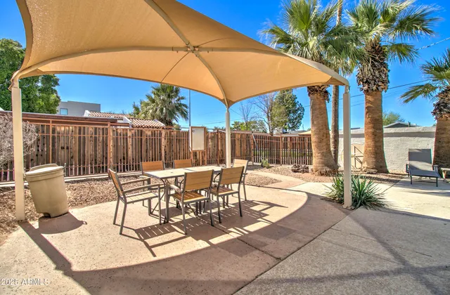 a backyard of a house